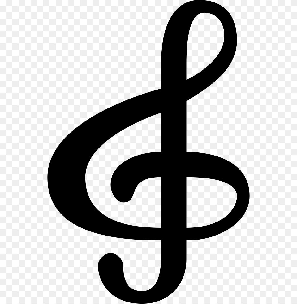 Treble Clef Svg Icon Treble Clef Icon Svg, Cross, Symbol, Text Free Png Download