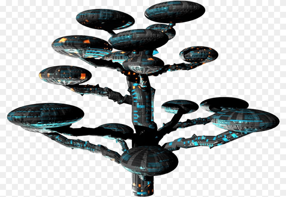 Tree Alien Ufo Download Transparent Alien Trees, Aircraft, Transportation, Vehicle, Spaceship Png
