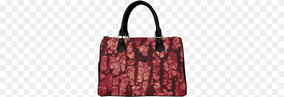 Tree Bark Structure Red Boston Handbag Goodluck Custom Dean Russo Beware Of Pit Bulls Tote, Accessories, Bag, Purse Png Image