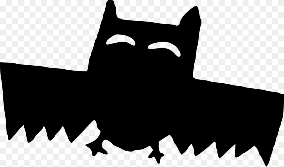 Tree Bat Cat Drawing Silhouette Bat Drawing, Gray Free Transparent Png