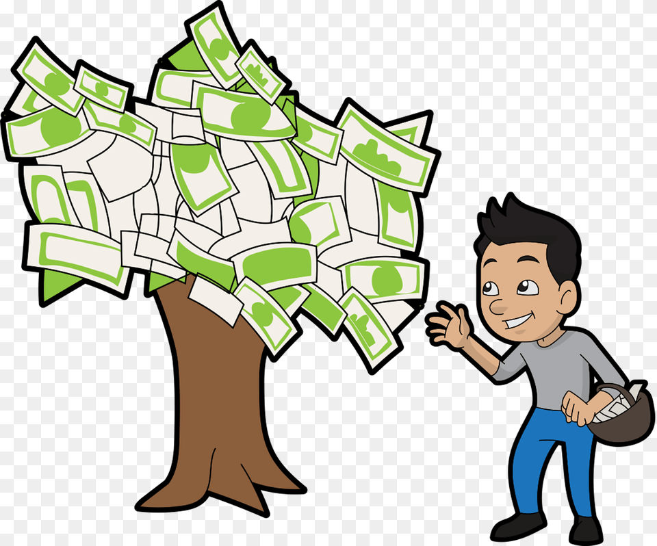 Tree Bearing Money, Baby, Person, Art, Publication Png