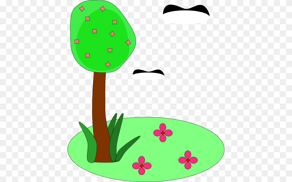 Tree Birds Flowers Cartoon Clip Art For Web, Flower, Plant, Bud, Sprout Free Png Download