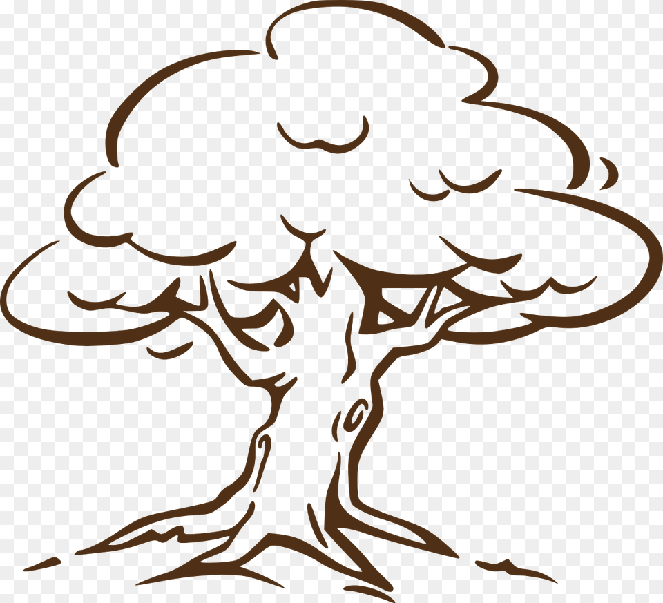 Tree Black And White, Person, Face, Head Free Png