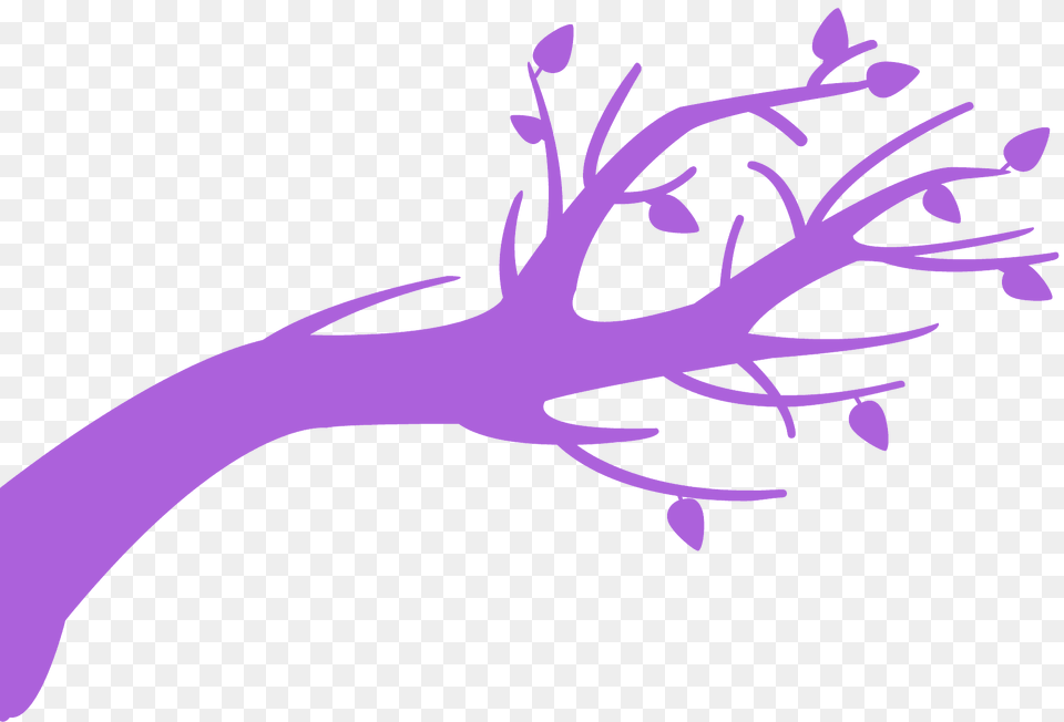 Tree Branch Silhouette, Purple, Graphics, Art, Floral Design Free Png Download