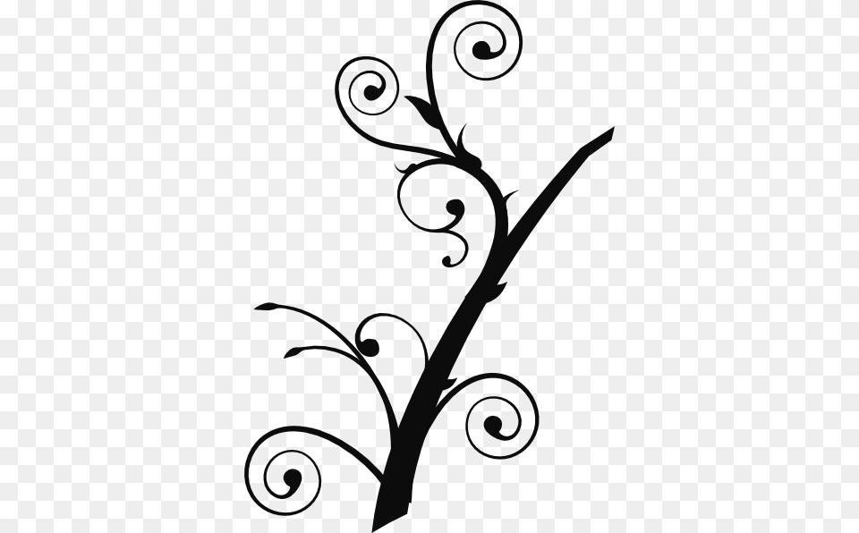 Tree Branch Stencil Twisted Branch Clip Art, Floral Design, Graphics, Pattern, Animal Free Transparent Png