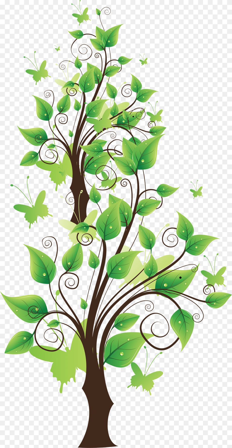 Tree Cartoon Color Derevo Vektor, Art, Floral Design, Graphics, Green Free Png