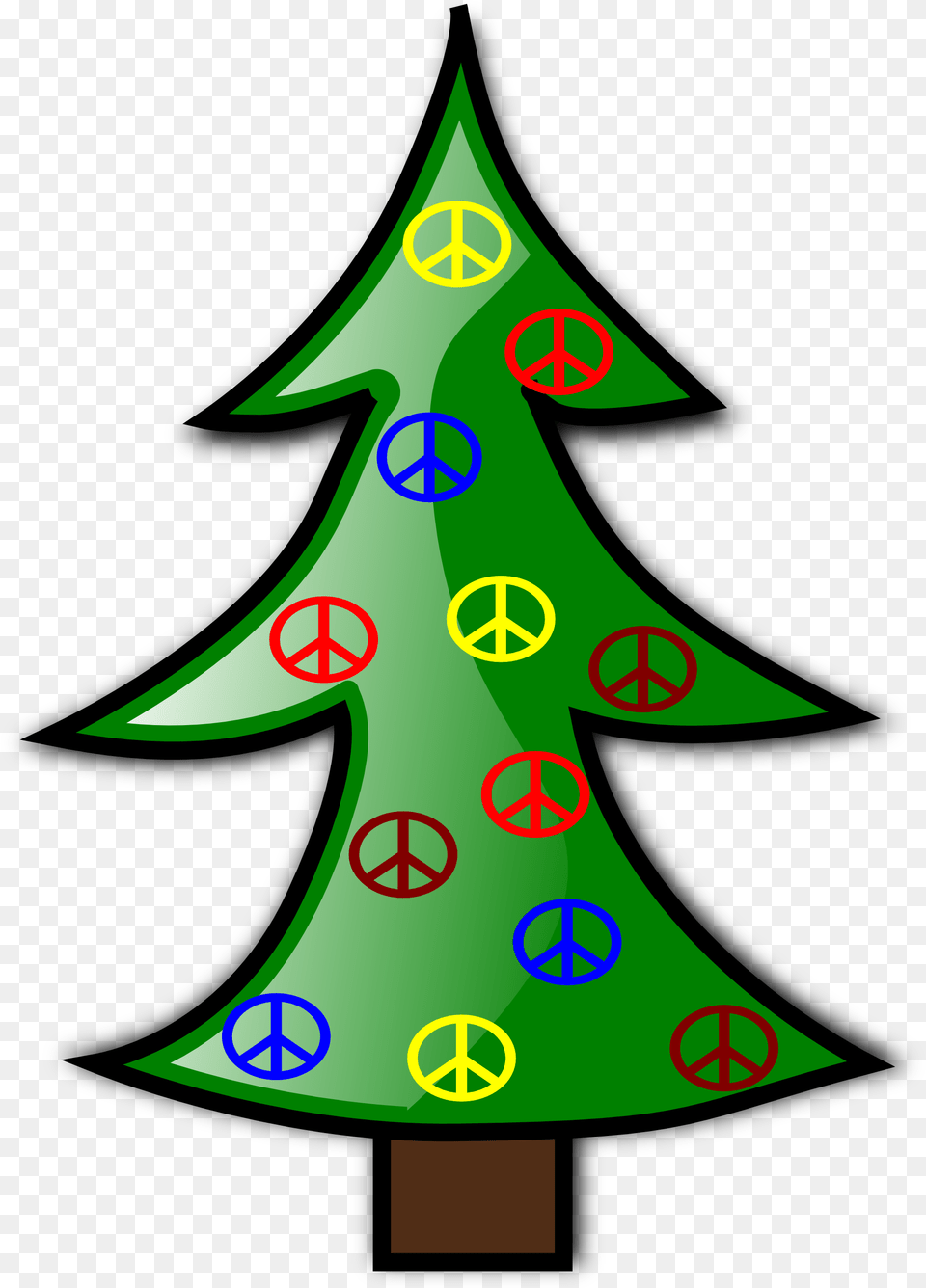 Tree Christmas Xmas Peace Symbol Sign 111px Plain Christmas Tree Clipart, Christmas Decorations, Festival, Christmas Tree Free Png