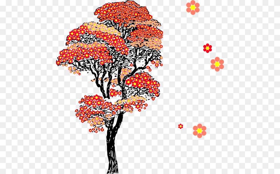 Tree Clip Art, Painting, Plant, Flower, Pattern Png Image
