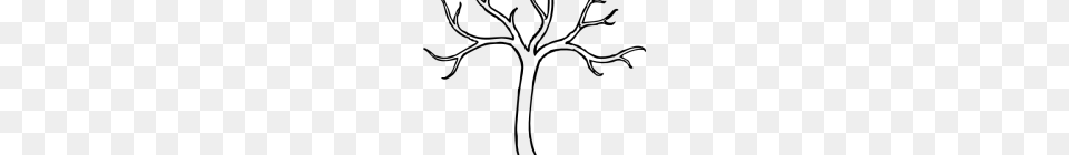Tree Clipart Black And White Black And White Bare Tree Clipart, Gray Free Png