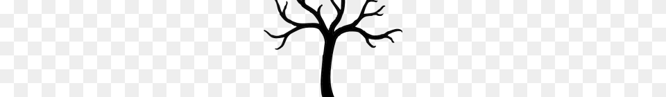 Tree Clipart Black And White Black And White Bare Tree Clipart, Gray Png Image