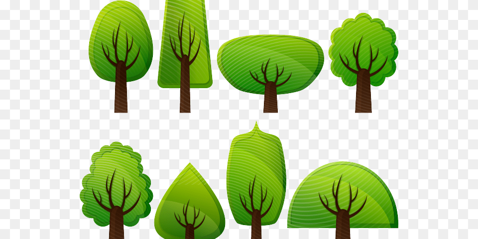 Tree Clipart Clipart Deciduous Tree Simple Trees Clipart, Green, Leaf, Plant, Moss Png Image