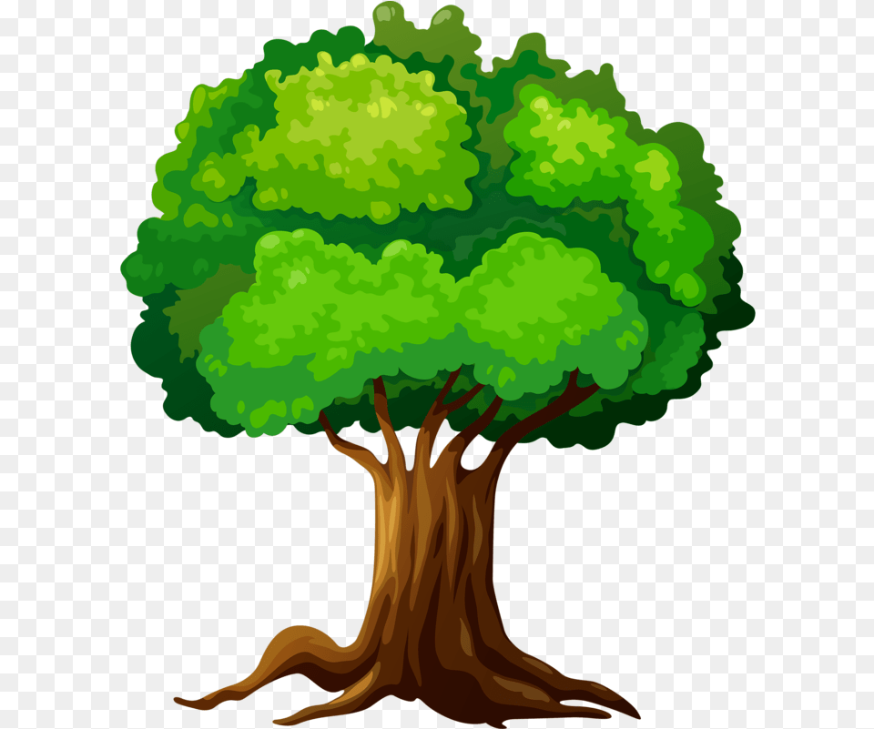 Tree Clipart Forest Theme Leaves Tree Cartoon Clipart Tree, Green, Plant, Vegetation, Art Free Png