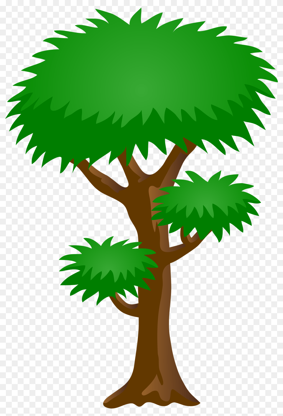 Tree Clipart Green Tree, Vegetation, Plant, Land, Nature Png Image