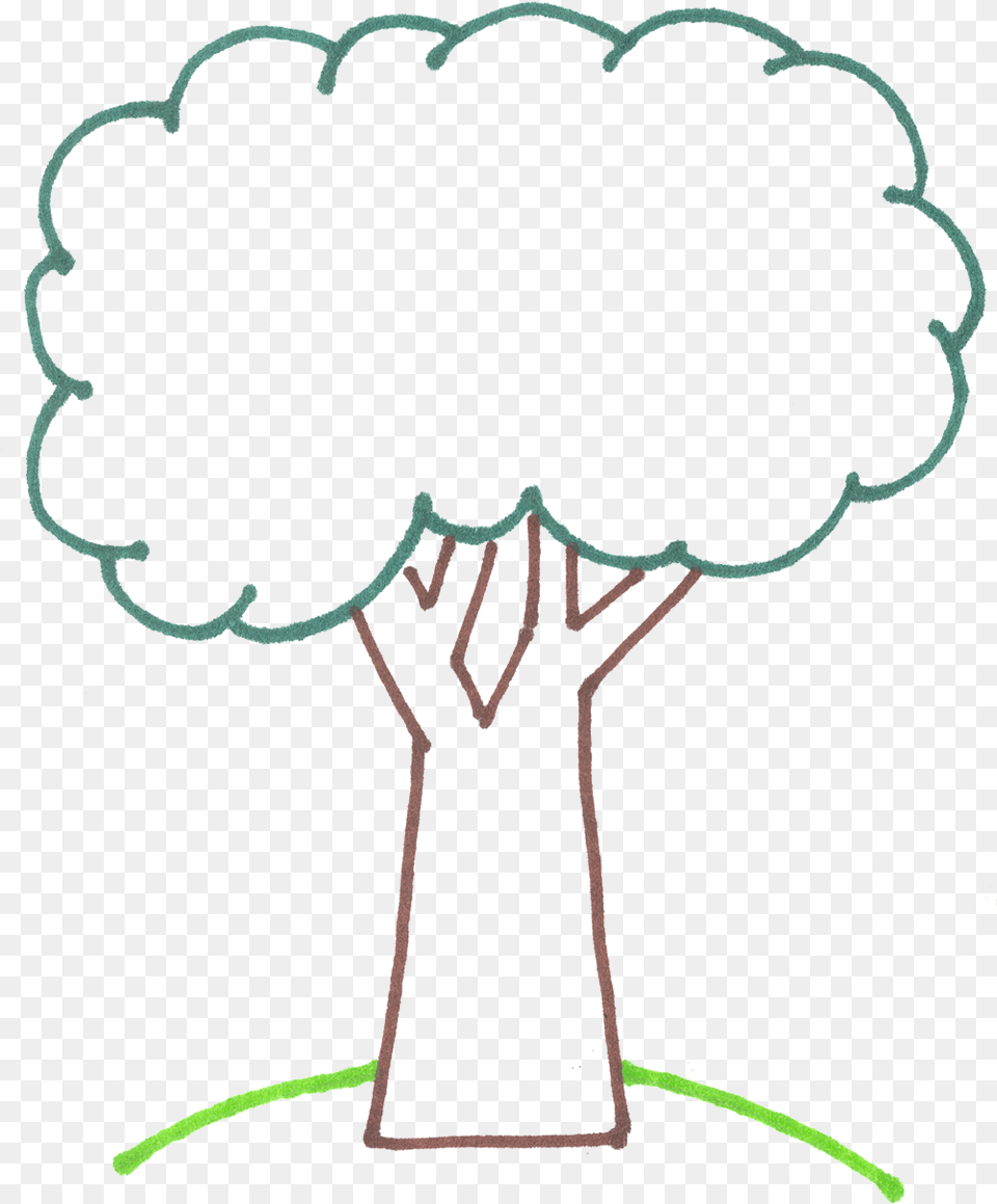 Tree Clipart Outline, Body Part, Hand, Person, Face Free Png Download