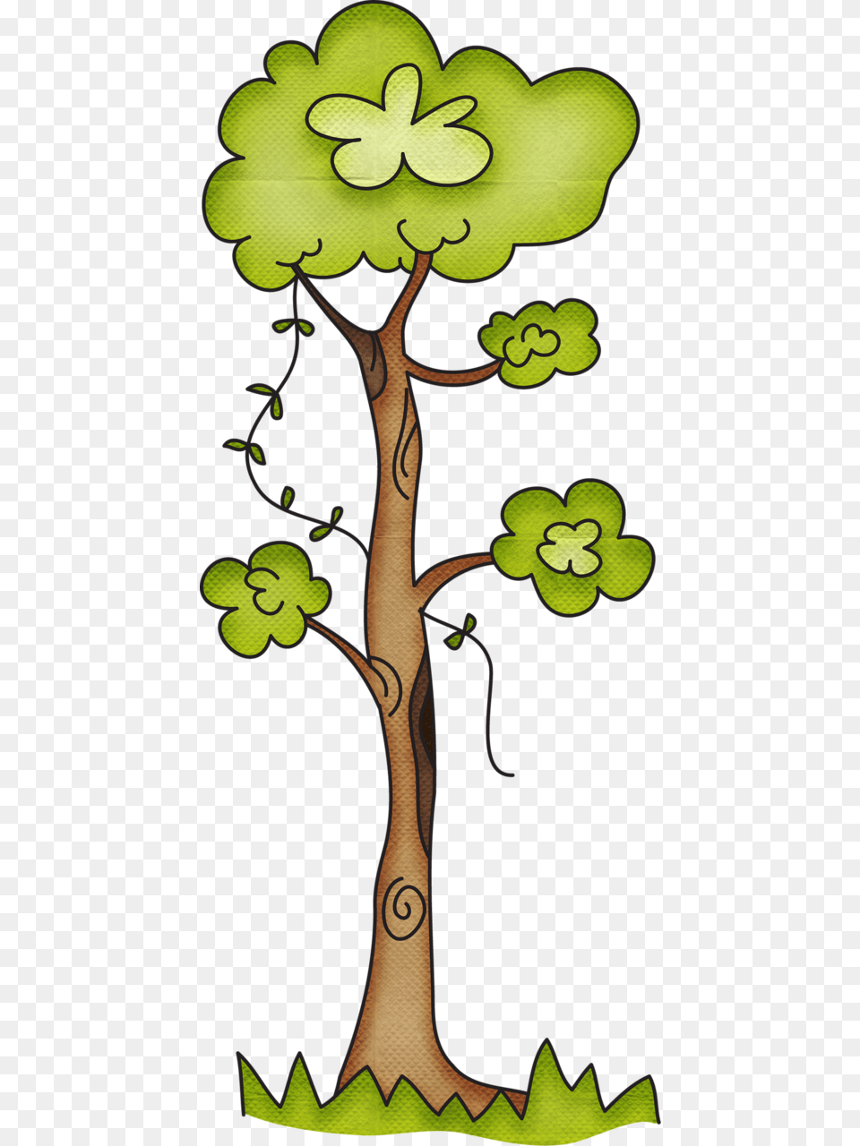 Tree Clipart Tree Patterns Mosaic Patterns Cartoon Convite Cha De Bebe Safari, Plant, Tree Trunk, Green, Flower Free Png