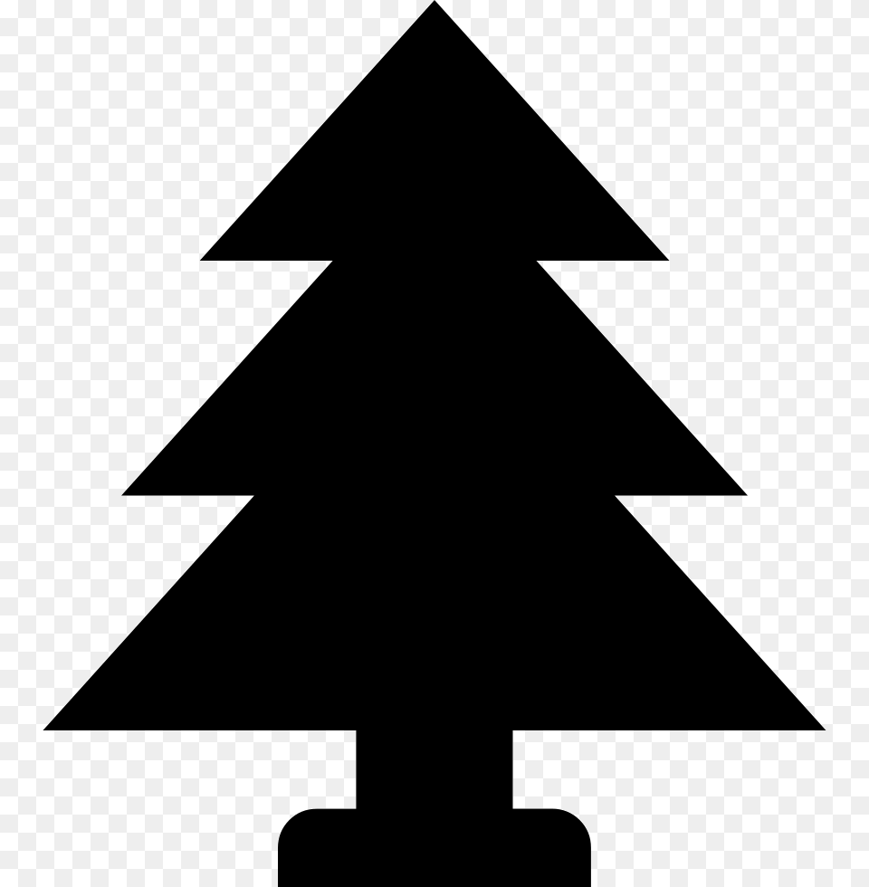 Tree Conifer Pine Tree Easy, Silhouette, Triangle, Symbol, Cross Free Transparent Png