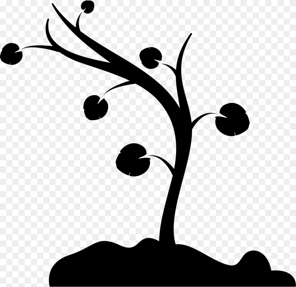 Tree Curved To Left With Few Leaves And Branches Comments Draw Drawing Save Electricity, Art, Graphics, Silhouette, Floral Design Png