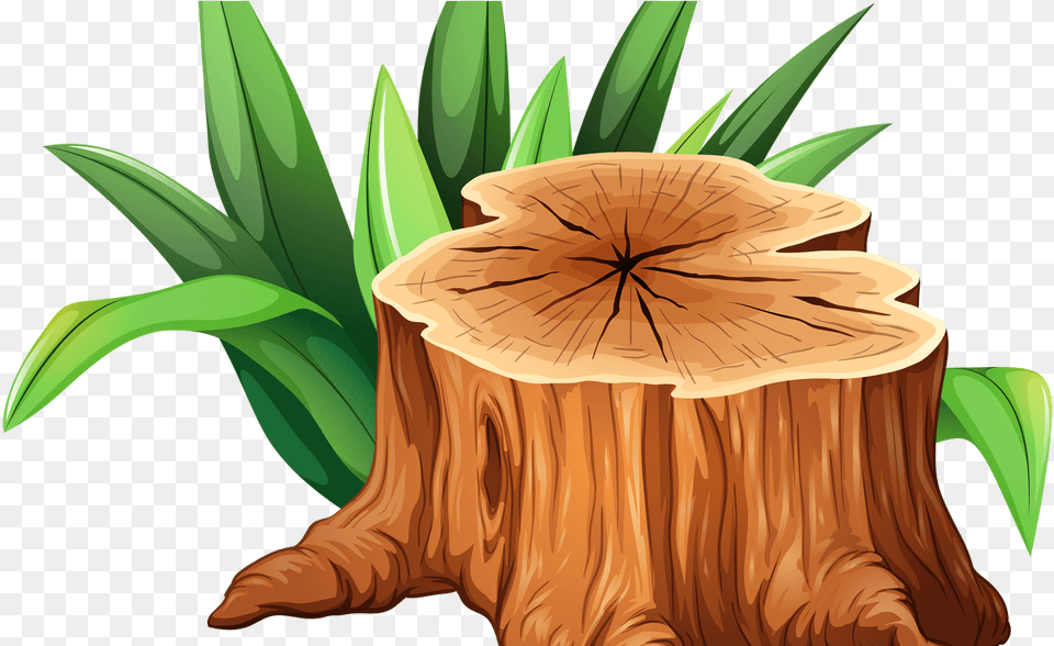Tree Cut Down Clipart Freeuse Wooden Stump Art Tree Stump Clipart, Plant, Tree Stump Free Png Download