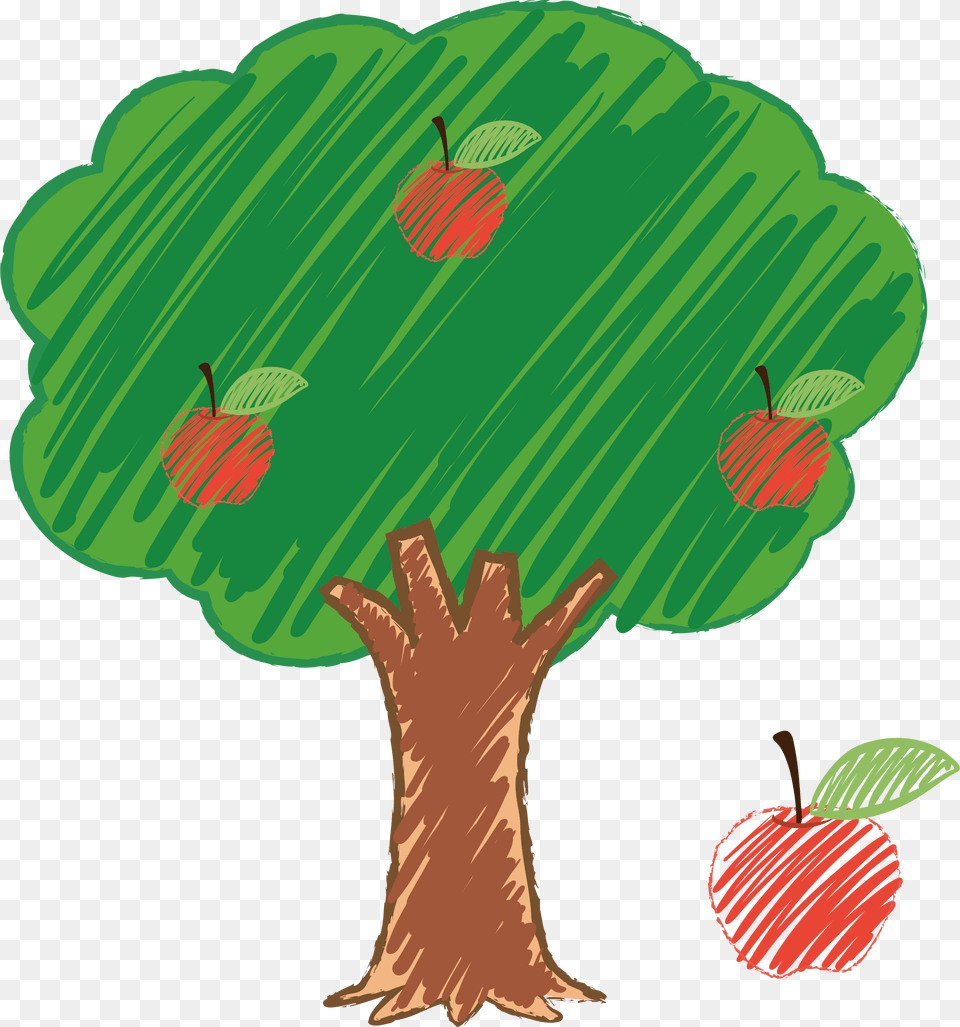 Tree Drawing Apple Tree For Drawing, Leaf, Plant, Art, Painting Free Transparent Png