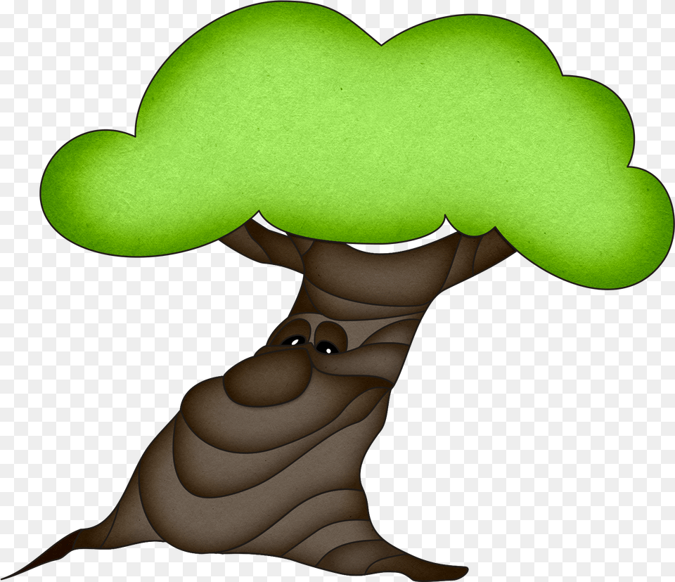 Tree Drawing Cartoon Tree Download Free Arbol En Dibujo Animados, Green, Animal, Deer, Mammal Png Image