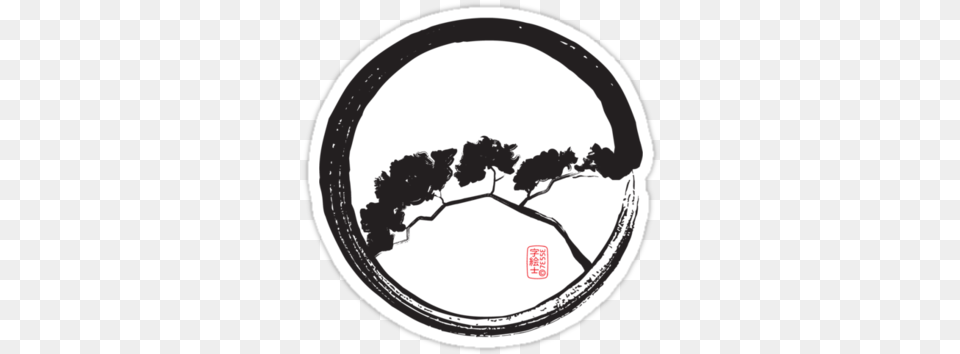 Tree Sticker By Bonsai Tattoos Zen Circle Tattoo Buddha, Ct Scan, Stencil Free Png Download