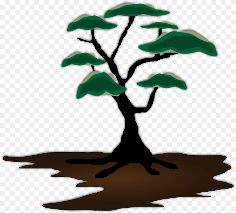 Tree Exotic Landscape Soil Growing Simple Tree Silhouette, Electronics, Hardware, Animal, Fish Free Transparent Png
