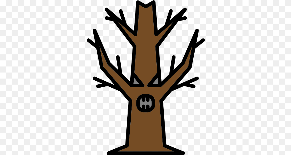 Tree Fall Halloween Horror Terror Spooky Scary Fear Clip Art, Cross, Symbol, Weapon Png