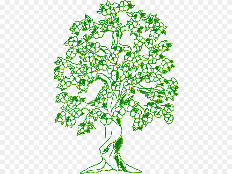 Tree Forest Green Ecology Eco Environment Tree Pictures Drawing Family, Pattern, Accessories, Fractal, Ornament Free Transparent Png