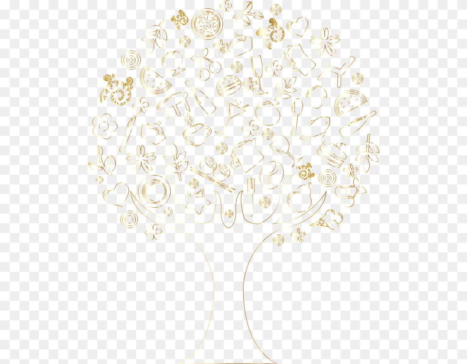 Tree Gold Computer Icons Abstract Abstract Tree No Background, Accessories, Chandelier, Lamp, Jewelry Free Png Download