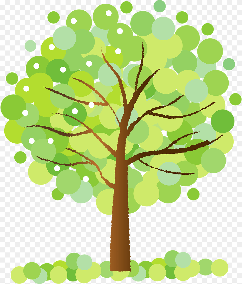 Tree Green Dots Clipart, Plant, Tree Trunk, Oak, Sycamore Free Transparent Png