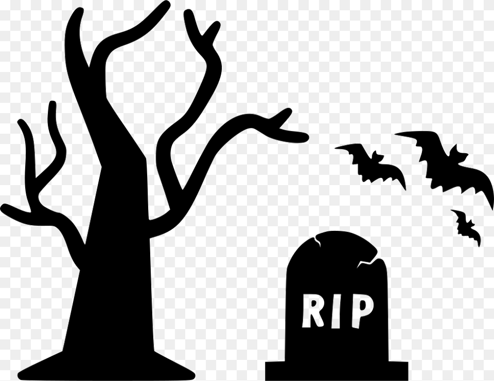 Tree Halloween, Silhouette, Stencil, Animal, Bird Free Transparent Png