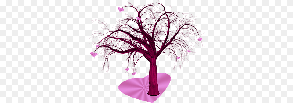 Tree Hearts Love Valentine, Art, Purple, Graphics, Pattern Png