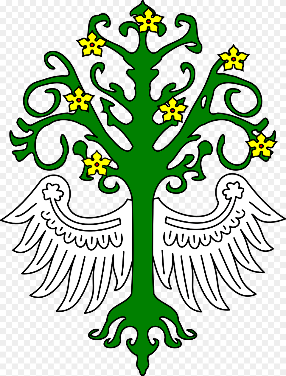 Tree Heraldic No Background, Pattern, Symbol Free Png
