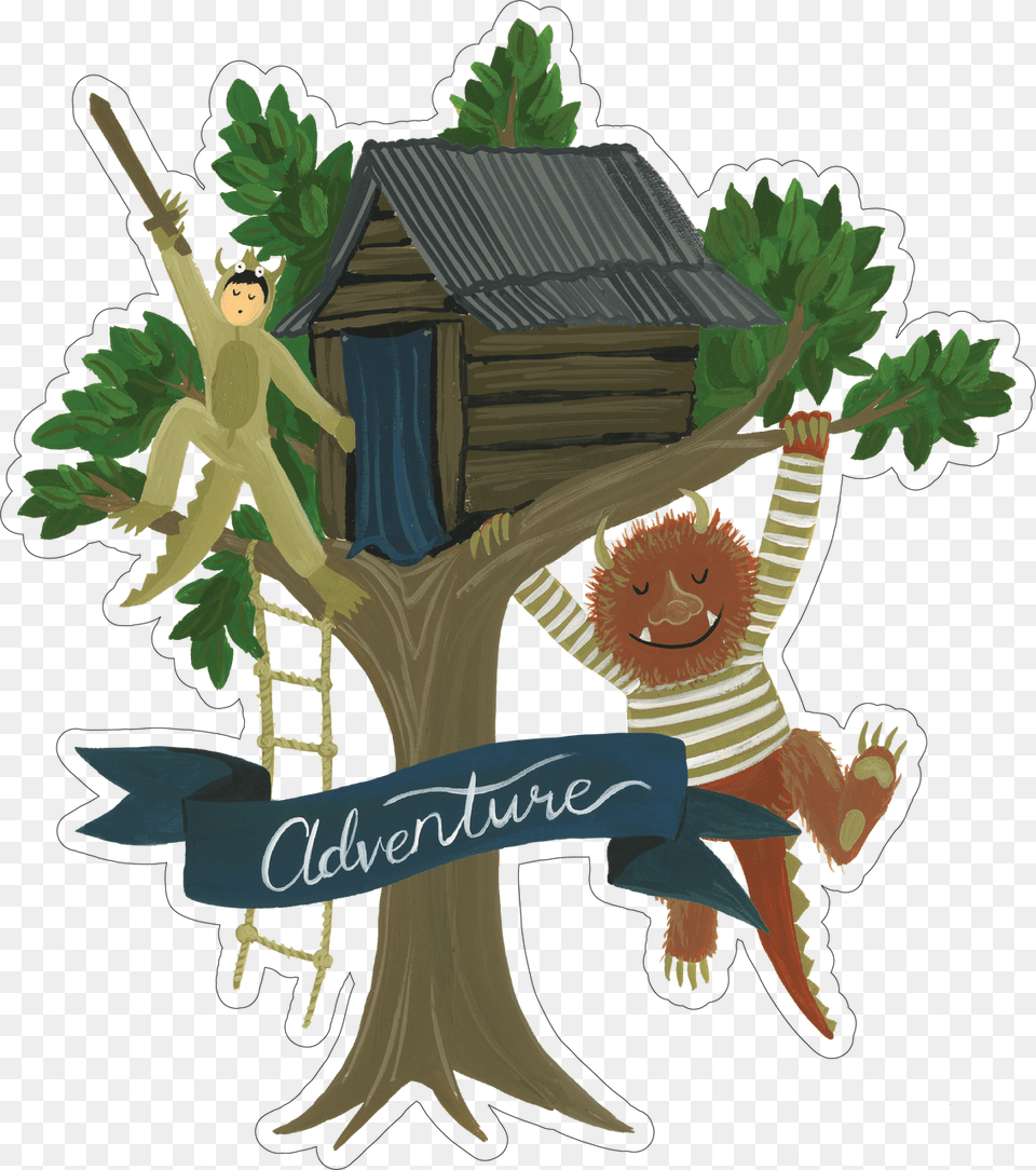 Tree House Print Amp Cut File Illustration, Hut, Nature, Outdoors, Rural Free Png Download