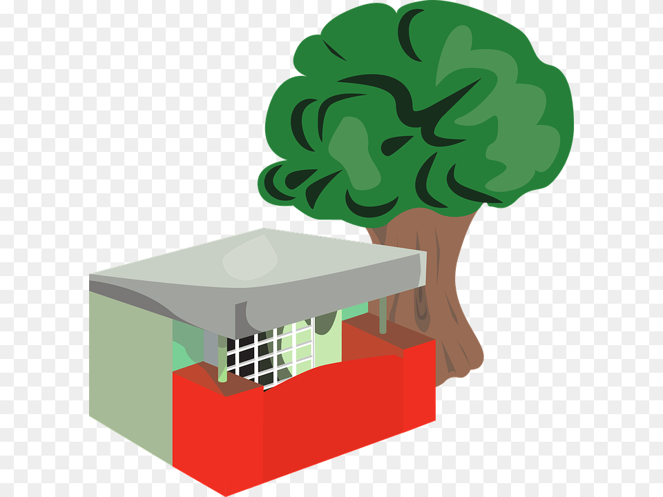 Tree House Shack Building Home Cartoon, Plant, Outdoors, Green Free Transparent Png