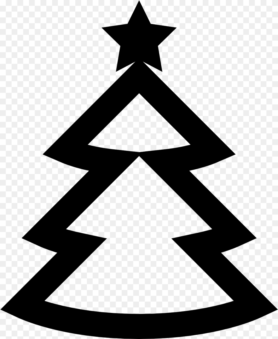 Tree Icon Black Christmas Tree Symbol Hd Christmas Tree Symbol, Gray Free Png