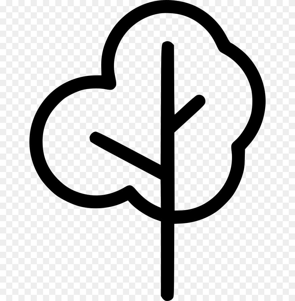 Tree Icon Download, Stencil, Symbol, Cross Png Image
