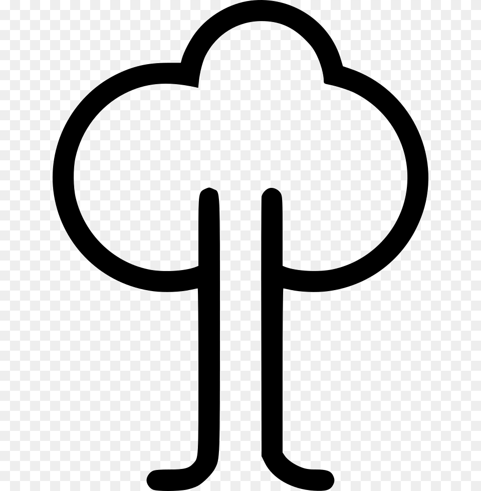 Tree Icon Download, Stencil, Cross, Symbol Free Png