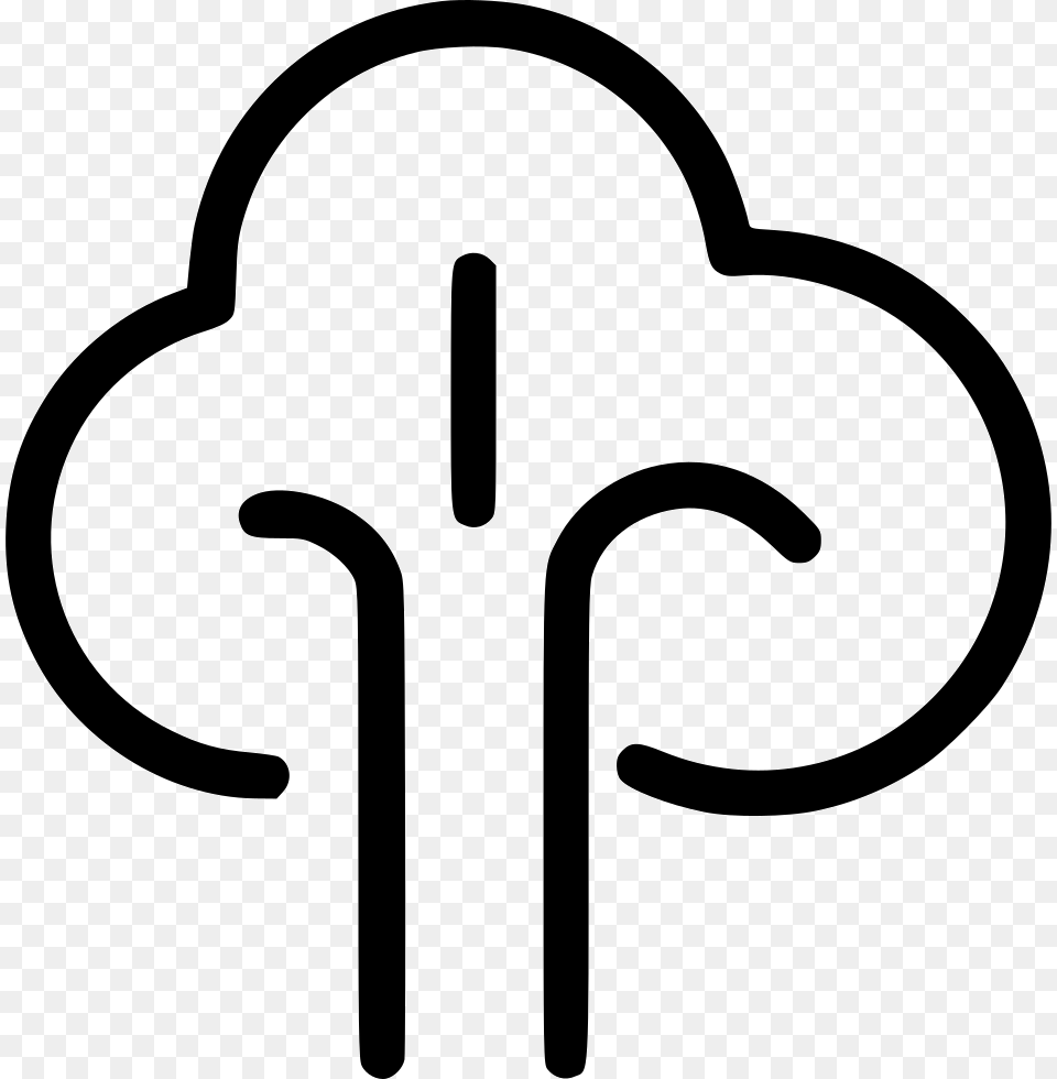 Tree Icon Download, Stencil, Cross, Symbol Free Transparent Png