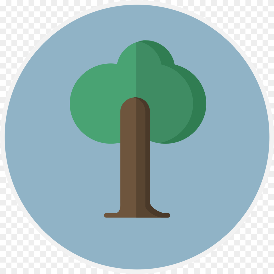 Tree Icon Tree Flat Circle Icon, Green, Disk Free Transparent Png