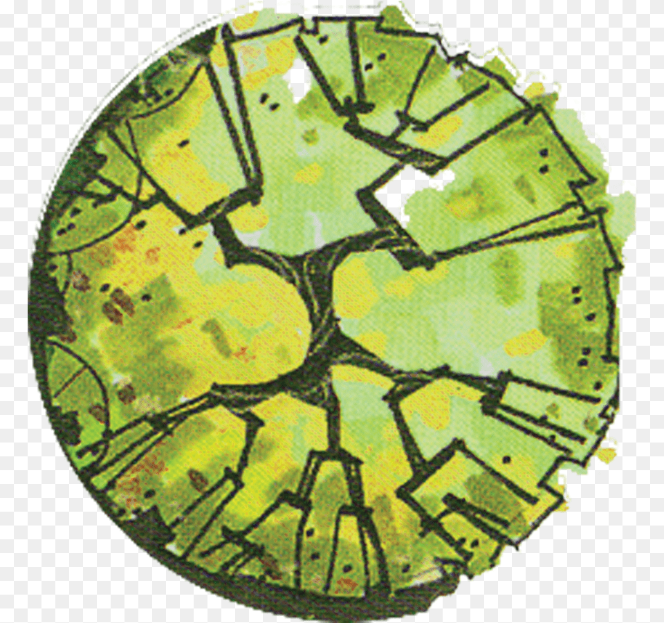 Tree In Plan, Machine, Wheel, Art, Green Png Image