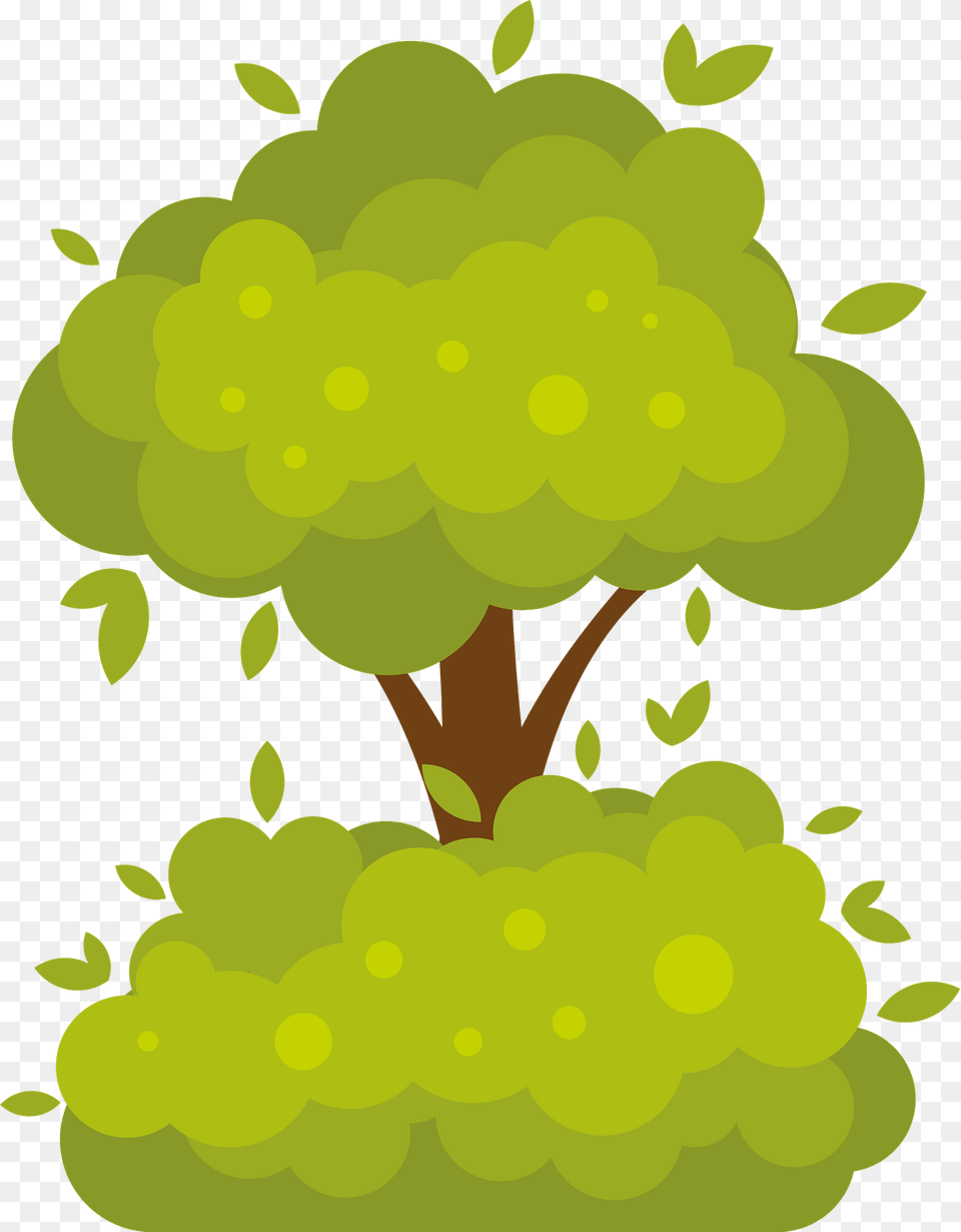 Tree In The Bush Clipart, Art, Graphics, Flower, Plant Free Png Download