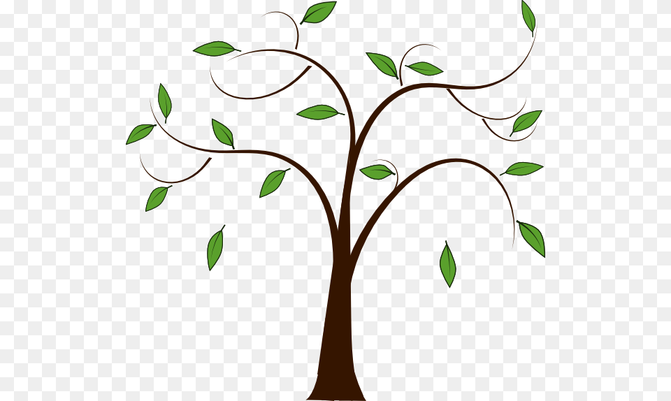 Tree Leaves Clip Art At Clker Tree With Some Leaves, Floral Design, Graphics, Pattern, Leaf Free Png Download