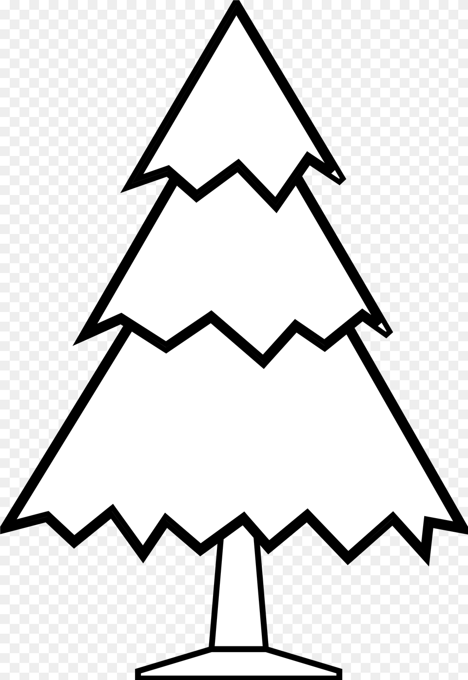 Tree Line Art Clip Easy Christmas Drawing Ideas, Stencil, Triangle Png Image