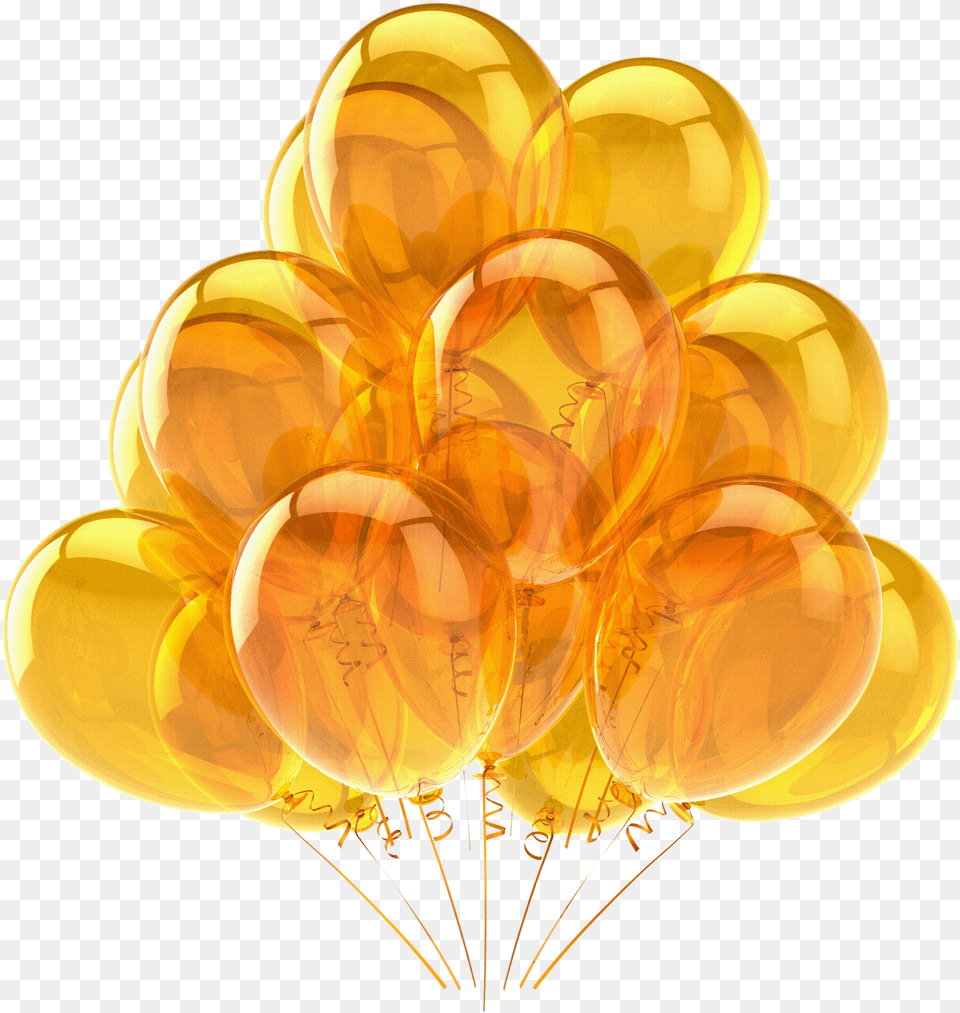 Tree Line Bunch Yellow Balloons, Balloon, Chandelier, Lamp Png