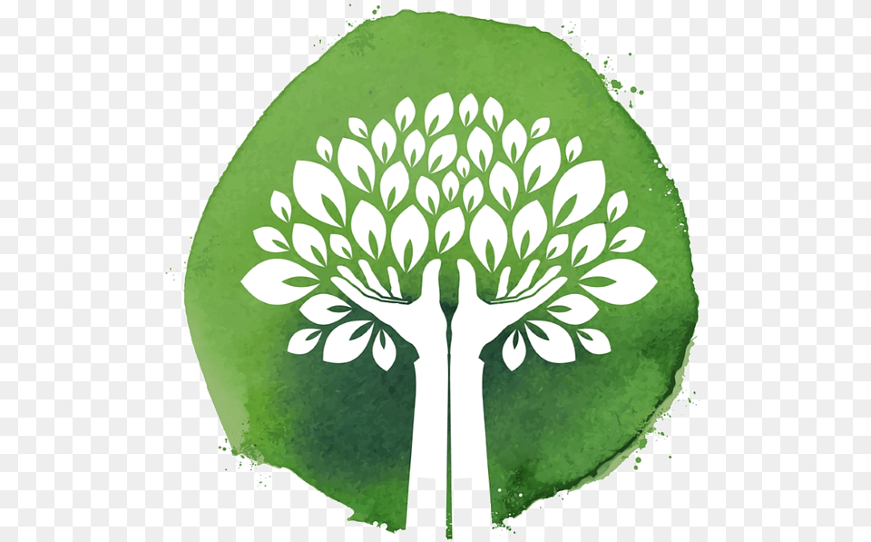 Tree Logo Design Hands, Plant, Leaf, Herbs, Herbal Free Png Download