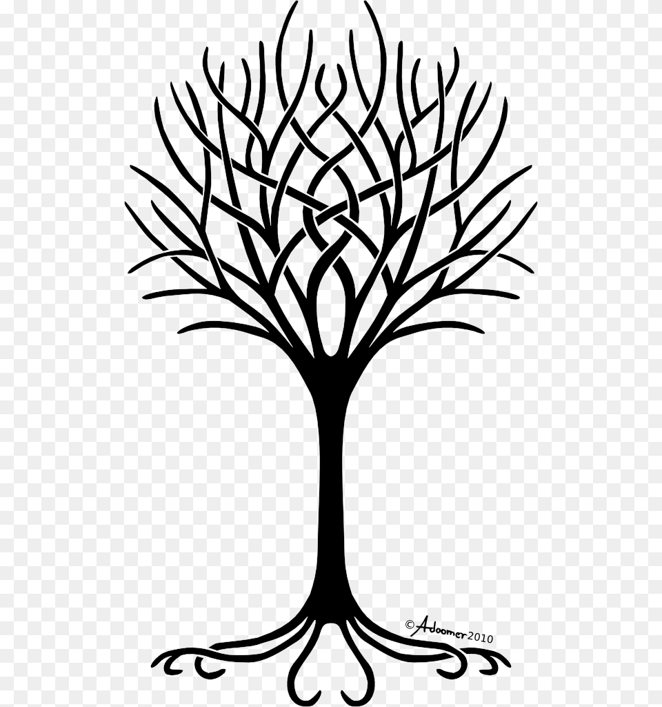 Tree Of Life Clip Art Look, Drawing, Stencil Free Png Download