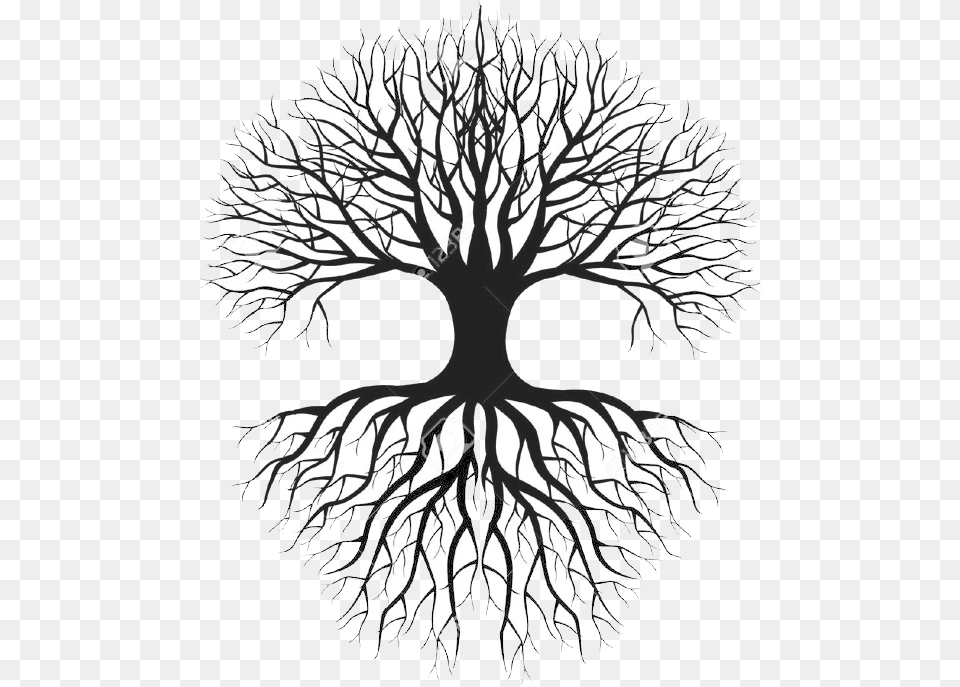 Tree Of Life Linenlavenderlife Com Copy Lu0026l Life Tree With Roots Silhouette, Plant, Art Png