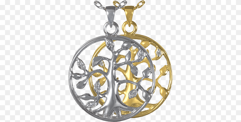 Tree Of Life Necklace Silver Cremation Jewelry Tree Of Life, Accessories, Pendant, Appliance, Ceiling Fan Png Image
