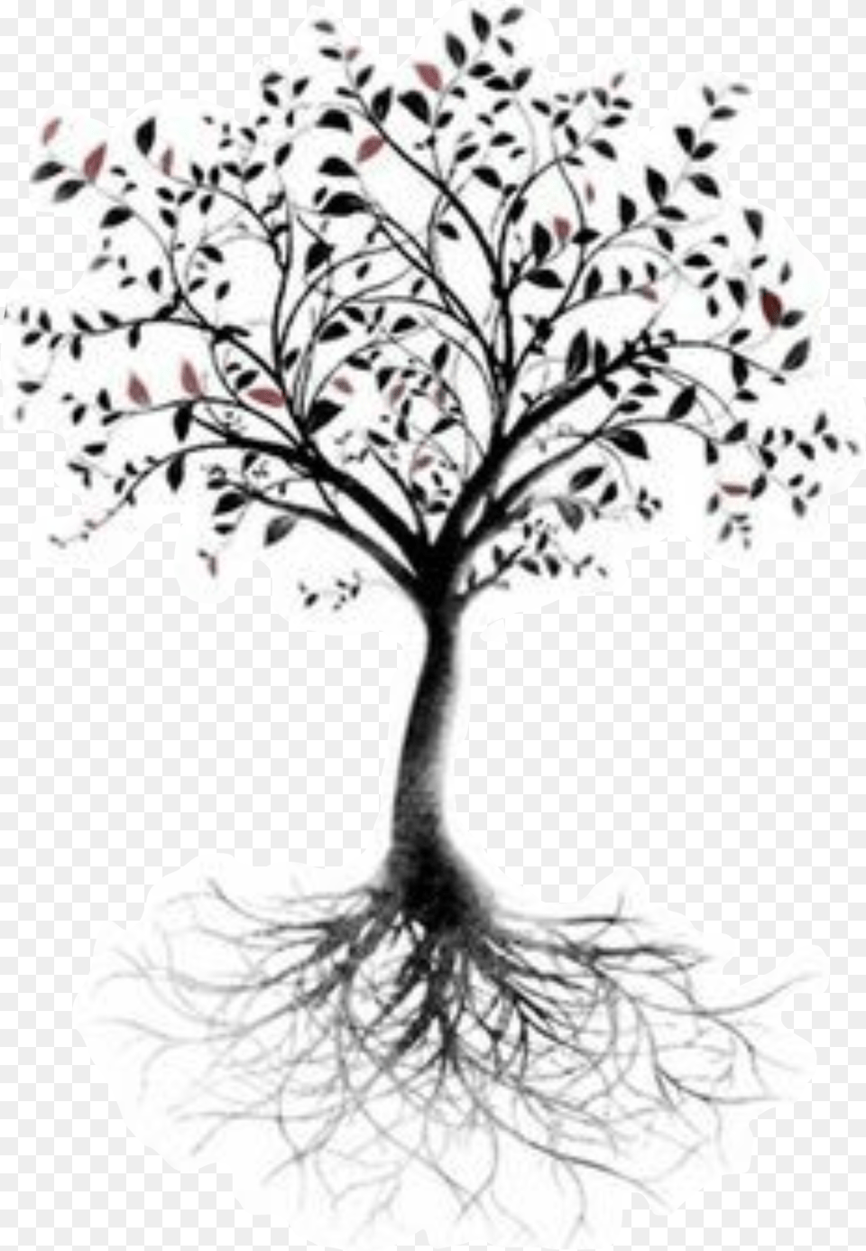 Tree Of Life Root Tattoo Branch Arbre Noir Et Blanc, Art, Drawing, Person, Flower Png